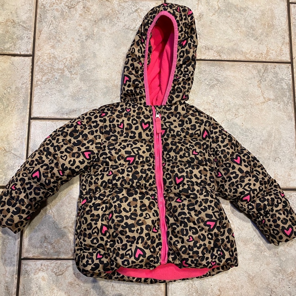 Toddler leopard winter coat